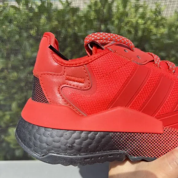 Adidas Nite Jogger Hi-Res Red Men's Athletic Shoes EF5415 Size 9