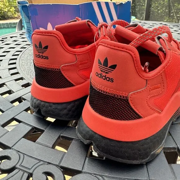 Adidas Nite Jogger Hi-Res Red Men's Athletic Shoes EF5415 Size 9