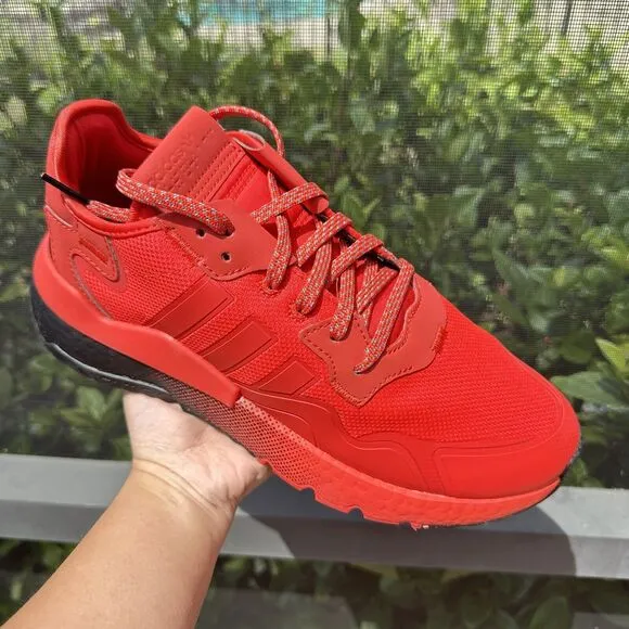 Adidas Nite Jogger Hi-Res Red Men's Athletic Shoes EF5415 Size 9
