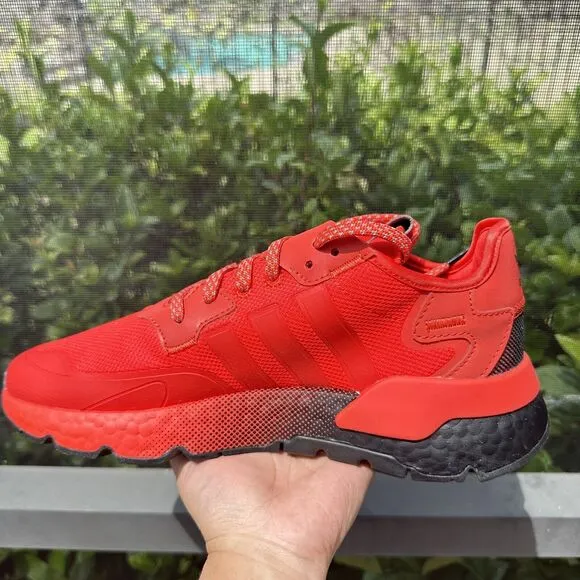 Adidas Nite Jogger Hi-Res Red Men's Athletic Shoes EF5415 Size 9
