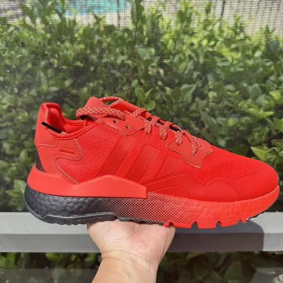 Adidas Nite Jogger Hi-Res Red Men's Athletic Shoes EF5415 Size 9