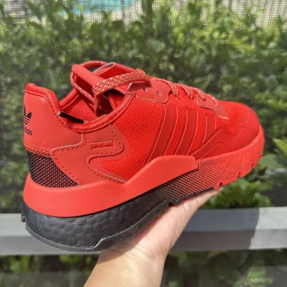 Adidas Nite Jogger Hi-Res Red Men's Athletic Shoes EF5415 Size 9