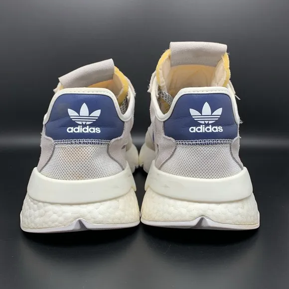 Adidas Nite Jogger White Blue Red Running Shoes FV3585 Men's Sz 12