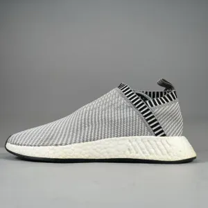 Adidas NMD CS2 Primeknit Men’s Size 9.5 Dark Grey Pink Running Sneakers Shoe EUC