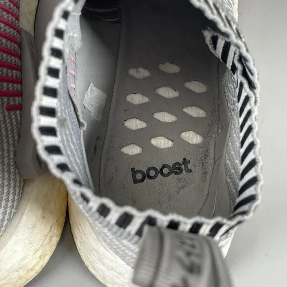 Adidas NMD CS2 Primeknit Men’s Size 9.5 Dark Grey Pink Running Sneakers Shoe EUC