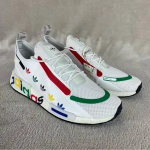 Adidas NMD R1 Spectoo Mens Running Training Sneakers Size 13 White Multi NEW