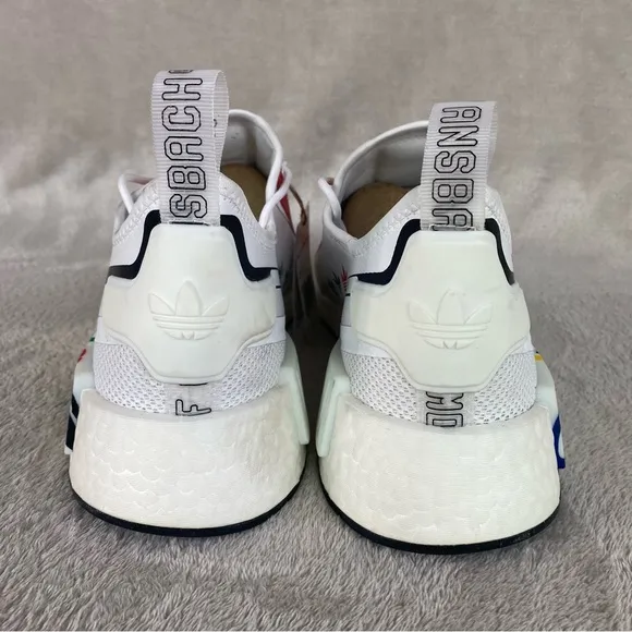 Adidas NMD R1 Spectoo Mens Running Training Sneakers Size 13 White Multi NEW