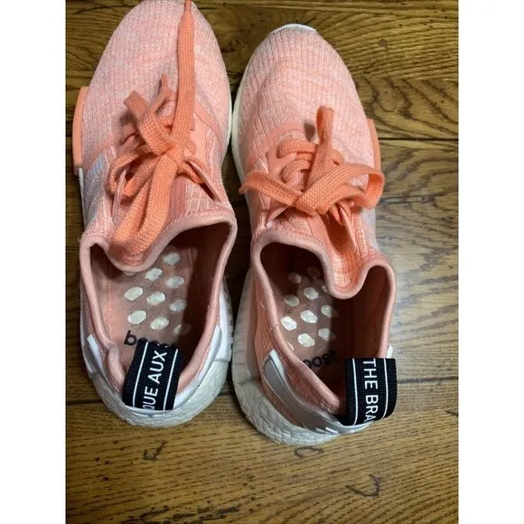 𝅺adidas NMD Runner R1 W Sun Glow Pink Peach Coral  BY3034 Boost Womens Size 9