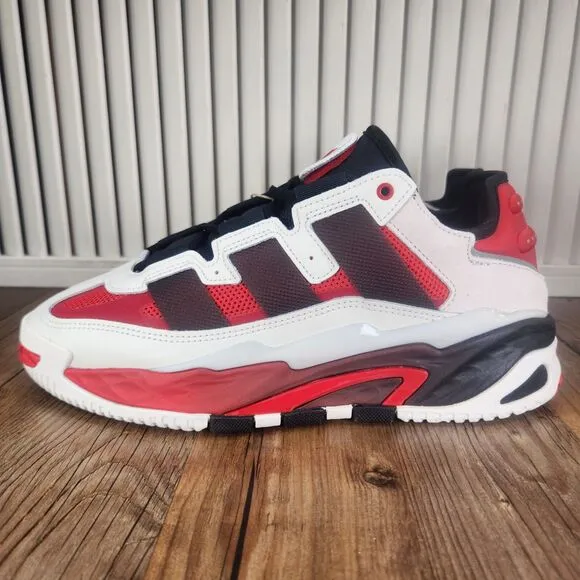Adidas Originals Niteball Mens Sz 8.5 Red White Black Gym Sneakers Shoes H06508