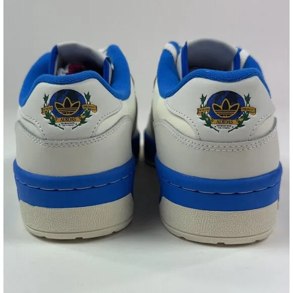 Adidas Originals Rivalry Low Mens 11 White Blue Basketball Shoes Sneakers JI0866