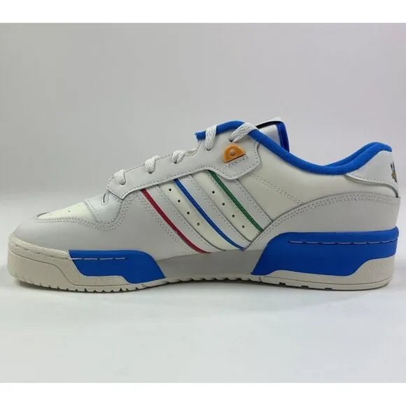 Adidas Originals Rivalry Low Mens 11 White Blue Basketball Shoes Sneakers JI0866