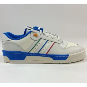 Adidas Originals Rivalry Low Mens 11 White Blue Basketball Shoes Sneakers JI0866