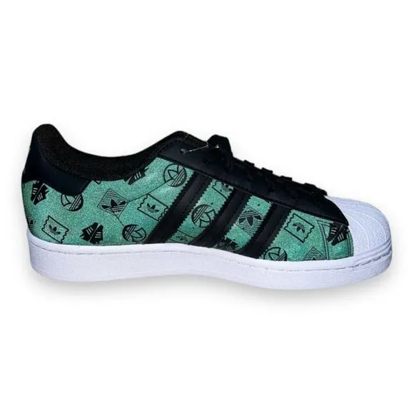 Adidas Original Superstar 'Monogram Logo - Black' GX8412 Men's 7.5
