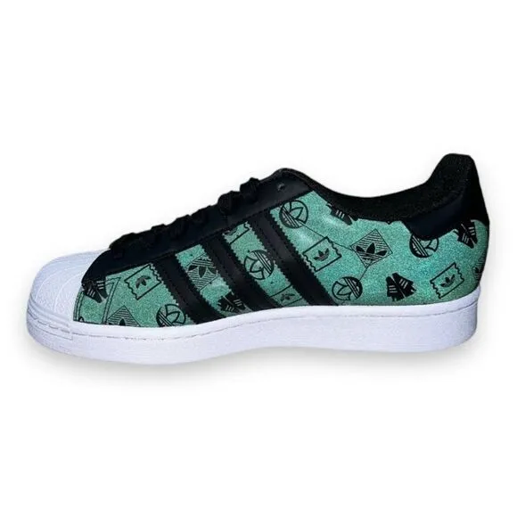 Adidas Original Superstar 'Monogram Logo - Black' GX8412 Men's 7.5