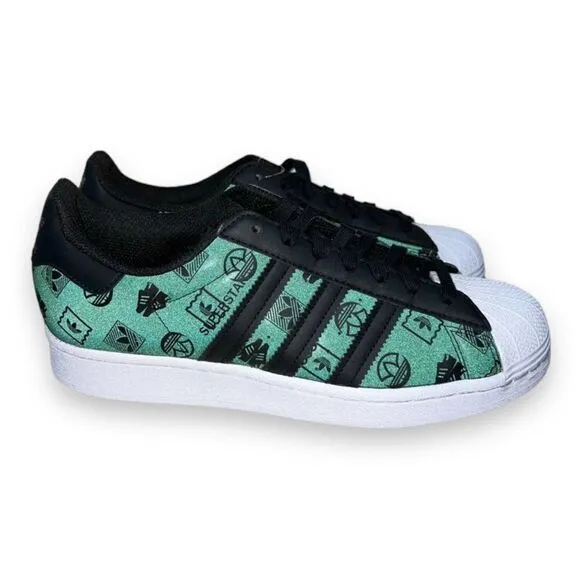 Adidas Original Superstar 'Monogram Logo - Black' GX8412 Men's 7.5
