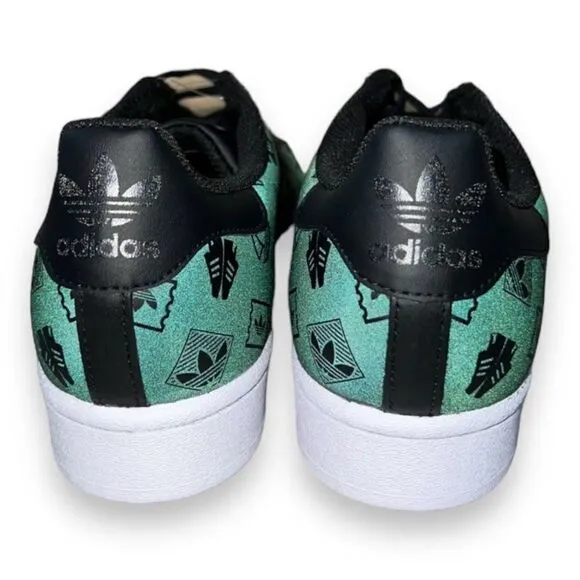 Adidas Original Superstar 'Monogram Logo - Black' GX8412 Men's 7.5