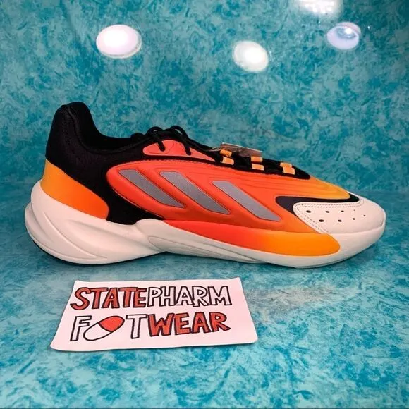 Adidas Ozelia ‘Fiery’ Men's Low Top Red Orange Cushioned Athletic Shoes