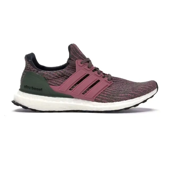Adidas pink olive green ultraboost ultra boost DNA knit lace up sneakers shoes