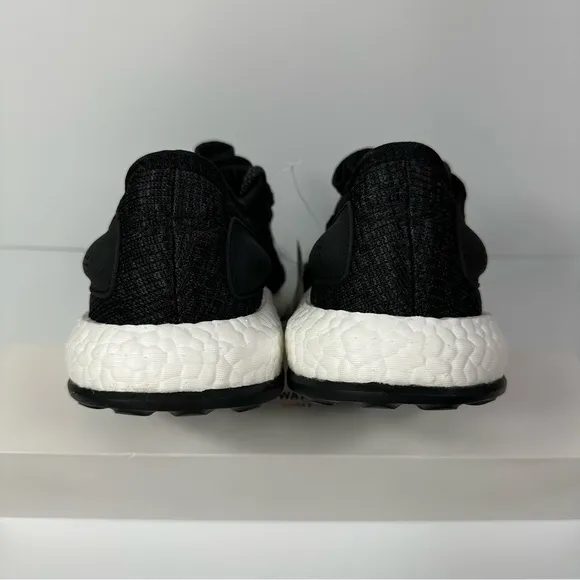 ADIDAS PUREBOOST CORE BLACK MENS RUNNING SHOES SIZE 9.5 PRIMEKNIT GRAY WHITE NEW