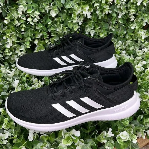 Adidas QT Flex Memory Foam Black White Sneakers 7.5