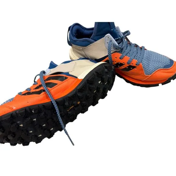 Adidas Response Trail Boost Mens BB1657 Orange Blue Sneakers Shoes Size 7.5