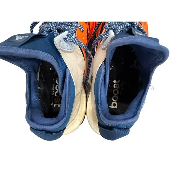 Adidas Response Trail Boost Mens BB1657 Orange Blue Sneakers Shoes Size 7.5
