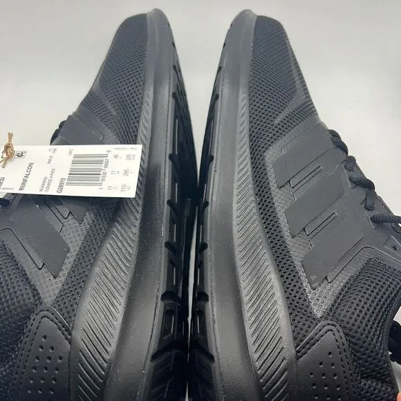 Adidas Runfalcon casual running walking shoes triple black G28970 Men 11.5 NWB