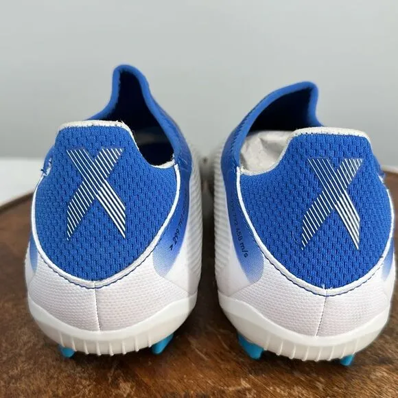 Adidas Shoes Youth 4.5 X Speedflow 3 Laceless Cleats White Blue Slip On Soccer