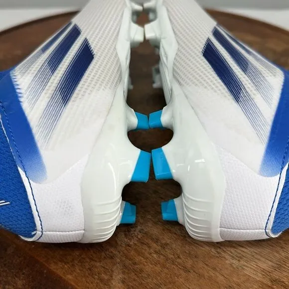 Adidas Shoes Youth 4.5 X Speedflow 3 Laceless Cleats White Blue Slip On Soccer