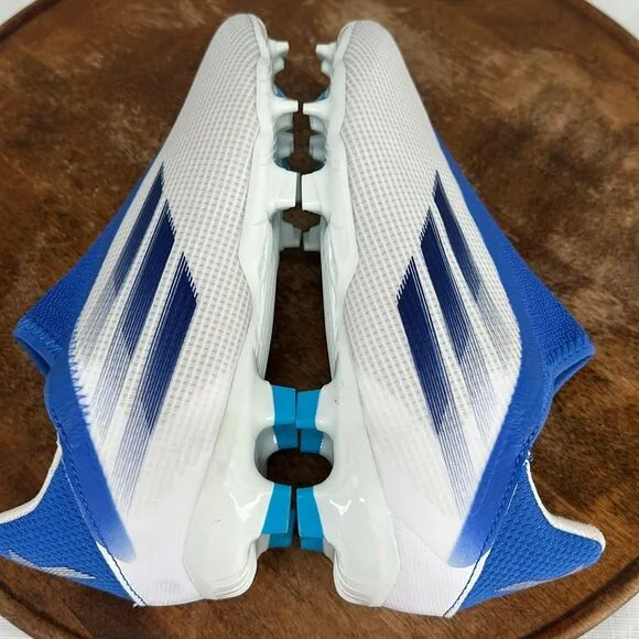 Adidas Shoes Youth 4.5 X Speedflow 3 Laceless Cleats White Blue Slip On Soccer