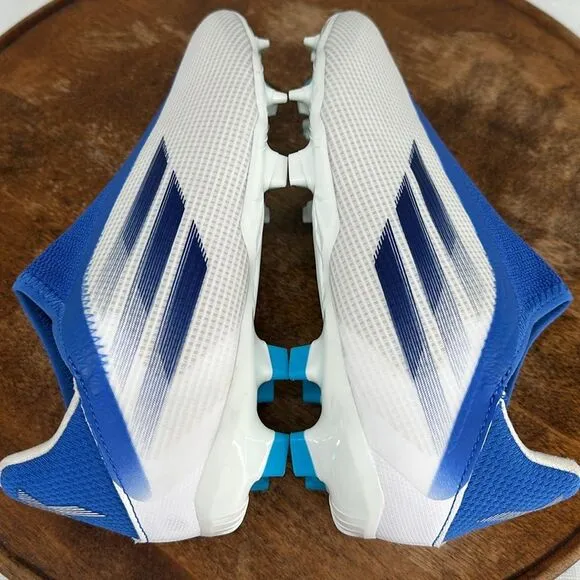 Adidas Shoes Youth 4.5 X Speedflow 3 Laceless Cleats White Blue Slip On Soccer