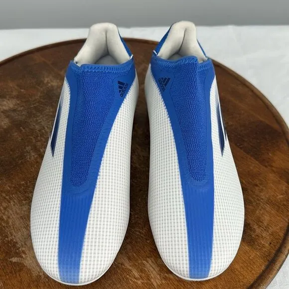 Adidas Shoes Youth 4.5 X Speedflow 3 Laceless Cleats White Blue Slip On Soccer