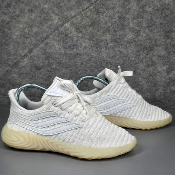 Adidas Sobakov Sneakers Men's 5 White Gum Lace Up Running Shoes B42007
