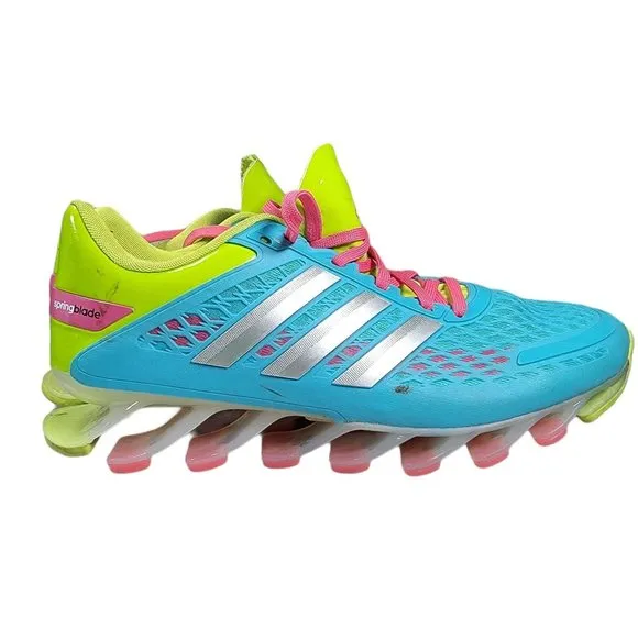 Adidas Springblade Razor Blue Lime Green Pink Sz 6