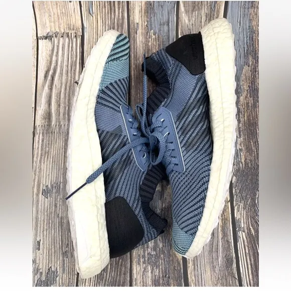 Adidas Ultra Boost X Parley Raw Shoes Sneakers Blue Grey Women's Size 10 AQ0421