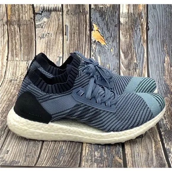 Adidas Ultra Boost X Parley Raw Shoes Sneakers Blue Grey Women's Size 10 AQ0421