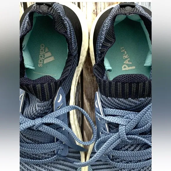 Adidas Ultra Boost X Parley Raw Shoes Sneakers Blue Grey Women's Size 10 AQ0421