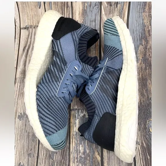 Adidas Ultra Boost X Parley Raw Shoes Sneakers Blue Grey Women's Size 10 AQ0421