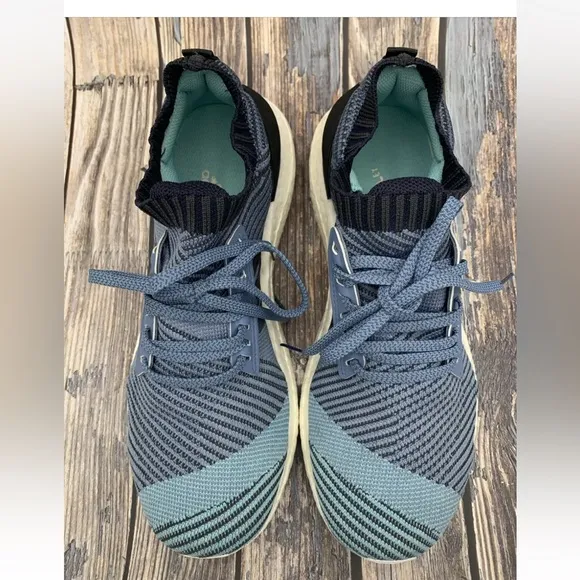 Adidas Ultra Boost X Parley Raw Shoes Sneakers Blue Grey Women's Size 10 AQ0421