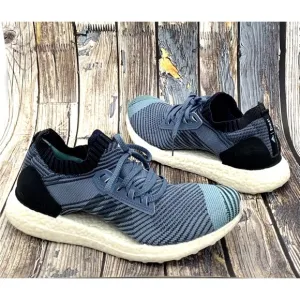 Adidas Ultra Boost X Parley Raw Shoes Sneakers Blue Grey Women's Size 10 AQ0421