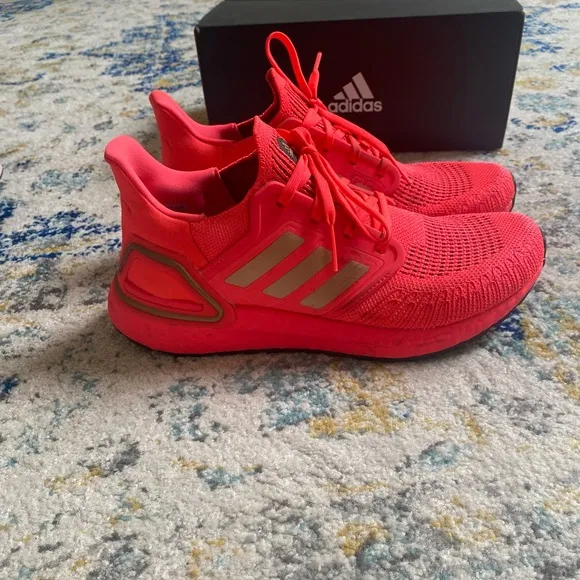 Adidas Ultraboost 20 Running Shoes, Signal Pink