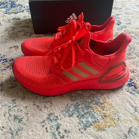 Adidas Ultraboost 20 Running Shoes, Signal Pink