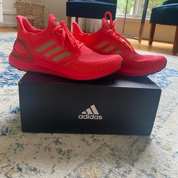Adidas Ultraboost 20 Running Shoes, Signal Pink