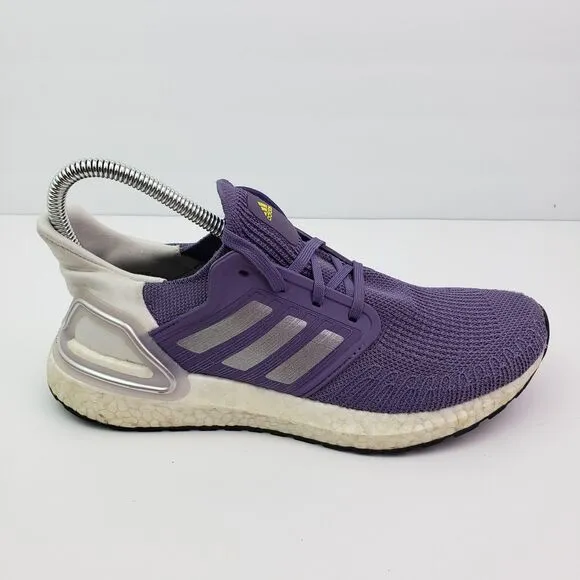 Adidas Ultraboost 20 Womens Size 7 Purple Silver Running Sneakers Shoes EG0718