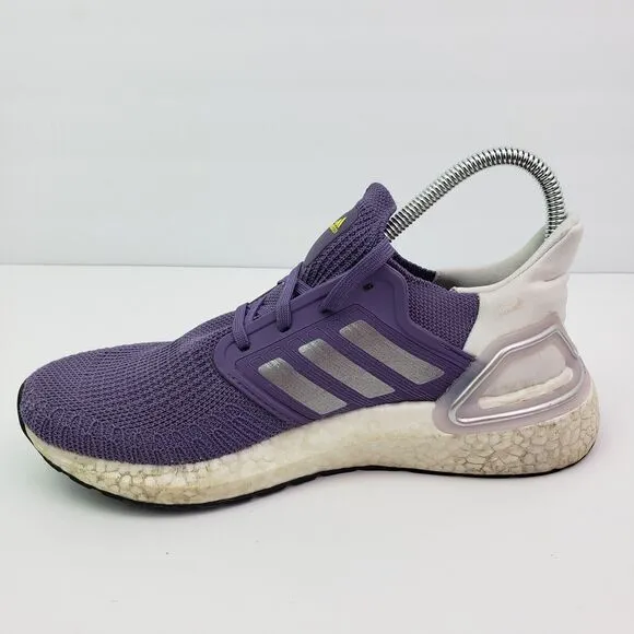 Adidas Ultraboost 20 Womens Size 7 Purple Silver Running Sneakers Shoes EG0718
