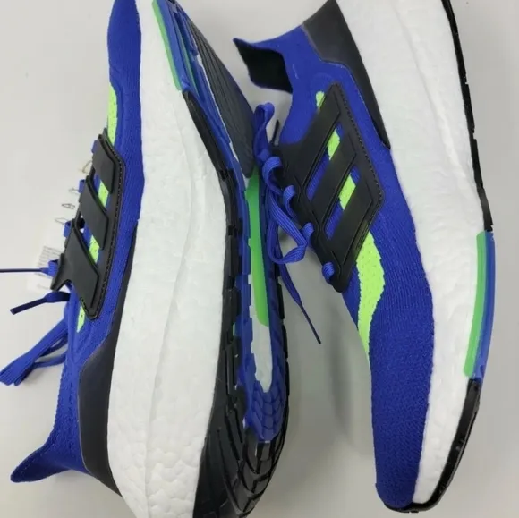 Adidas UltraBoost 21 Men's Running Shoes Black/Dark Grey/Blue S23873 Multi Sizes