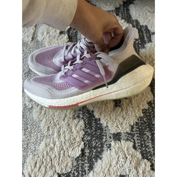 Adidas Ultraboost 21 Running Shoes S23831 Women's Size 6.5 Ice Purple MINT