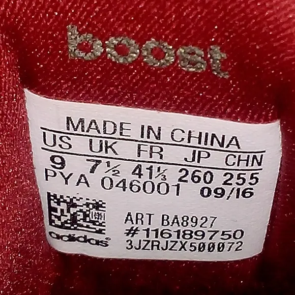 Adidas Ultraboost 3.0 Mystery Red Women 9 Running Shoes BA8927