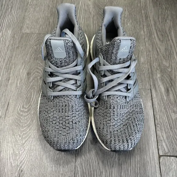 Adidas Ultraboost 4.0 DNA GREY WHITE MENS RUNNING SHOES 6.5 / Women 8  Rare