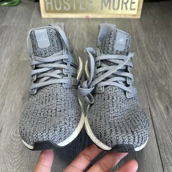 Adidas Ultraboost 4.0 DNA GREY WHITE MENS RUNNING SHOES 6.5 / Women 8  Rare